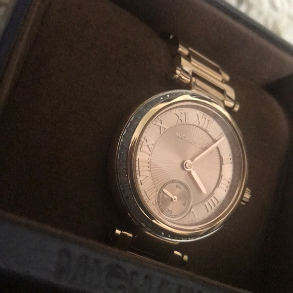 Michael Kors Rose Gold Crystal Studded Watch - Picture 6 of 6